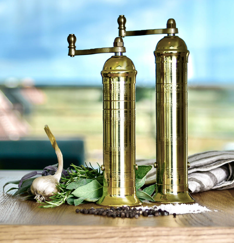 Rune-Jakobsen Design | The original 'Brass Mill' - 9" salt grinder