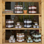 RedCamper - Colo. Whiskey Peach Deliciousness Preserves, 9 oz, in a jar, ideal for cheeseboards, made with organic peaches and whiskey, perfect for gourmet pairings.