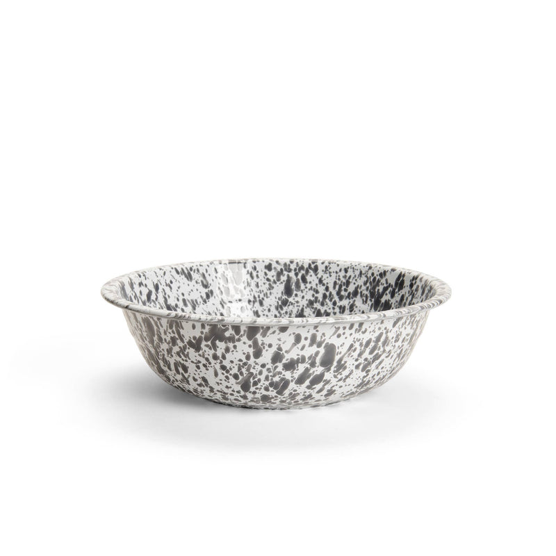 Crow Canyon Home - Splatterware Enamelware Small Basin, 4 qt, 12.25, featuring a durable speckle pattern, ideal for versatile kitchen use.