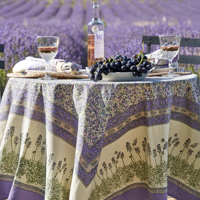 Couleur Nature | Lavender Purple French Tablecloth, 71 x 71 inches