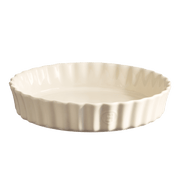 Emile Henry | Deep Tart Dish, Cedar, 1.2 QT: Fluted-edge ceramic dish ideal for quiches and tarts, crafted in France for superior baking with even heat distribution.