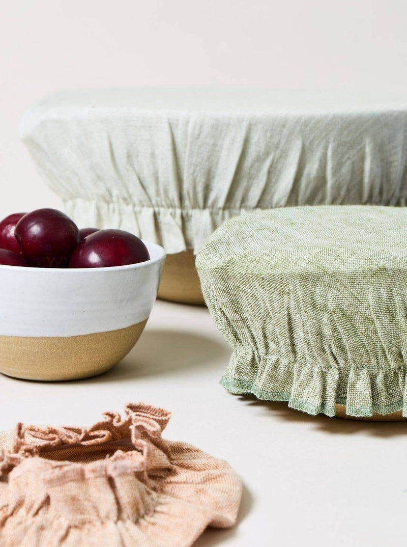 Farmhouse Pottery | Washed Linen Bowl Cover Set