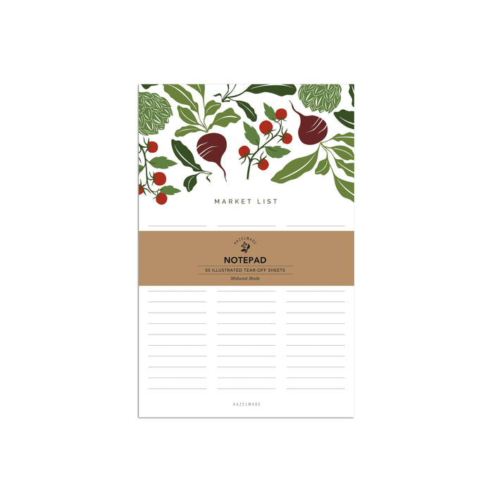 HAZELMADE | "Market List" Veggies Notepad.