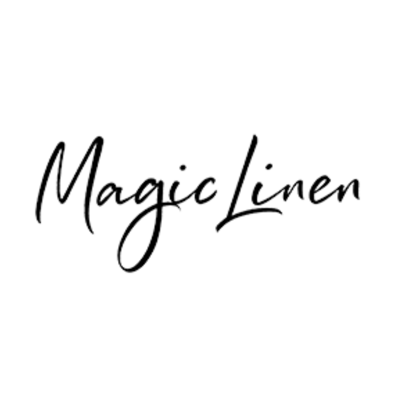 MagicLinen | Linen Tea Towels in Charcoal Grid