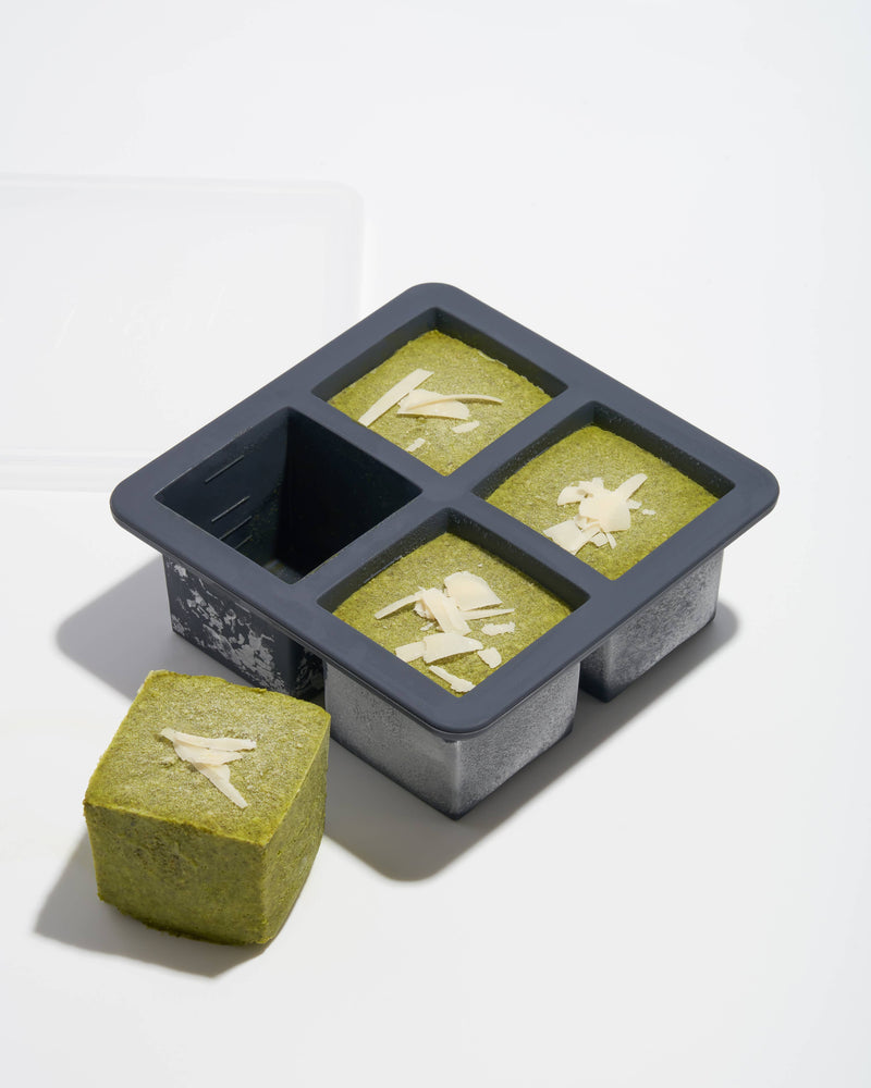 W&P | Cup Cube Silicone Food Storage Meal Prep: Blue / 6 Cube
