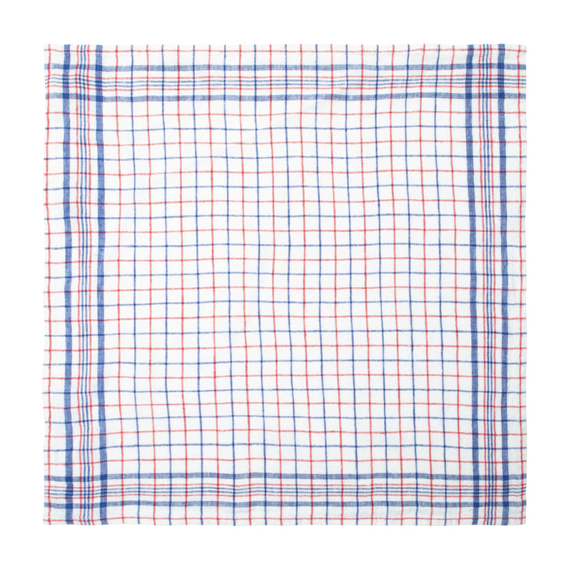Couleur Nature | Bistro Napkin, Blue & Red, Set of 4