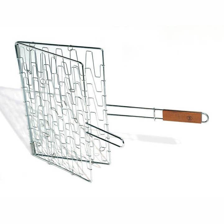 Outset | Flex Grill Basket with Rosewood Handle