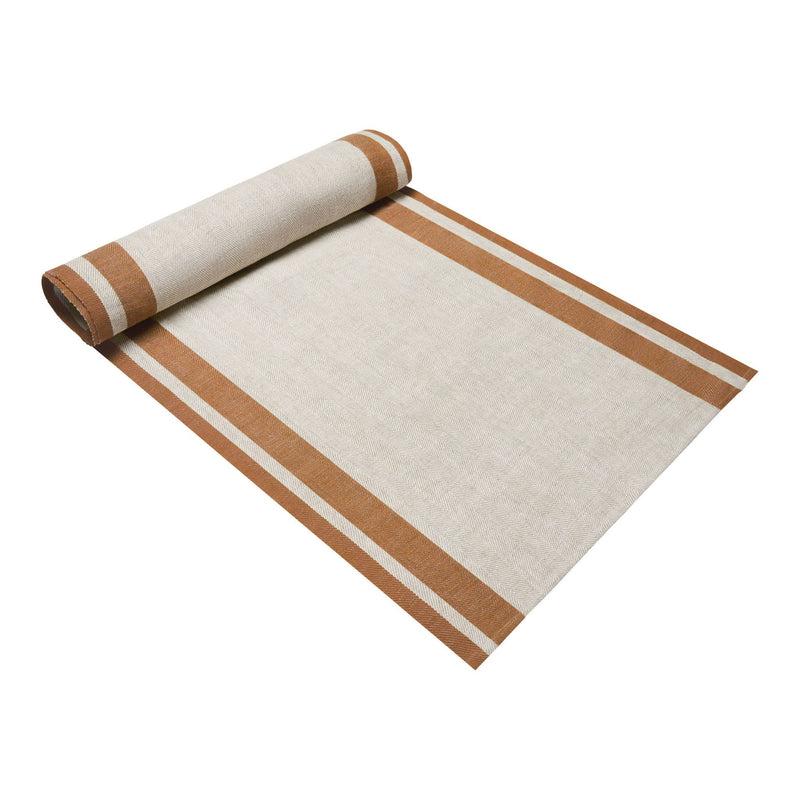 Couleur Nature - Gordes Natural & Tobacco Runner: 20x72