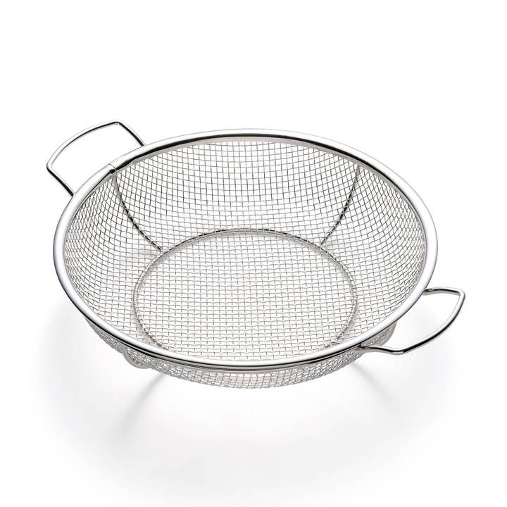 Outset | SS Round Shallow Grill Basket