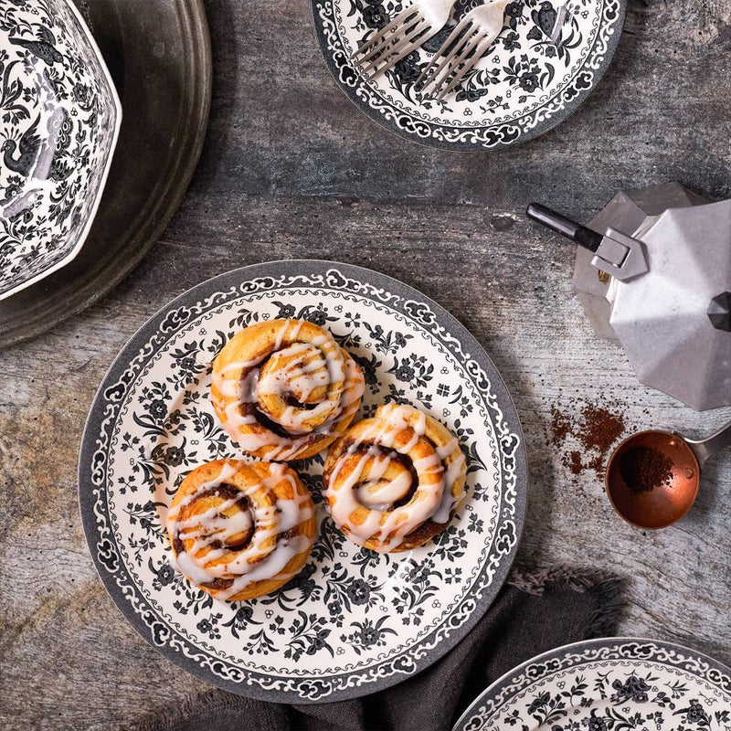 Burleigh | Black Regal Peacock Medium Plate