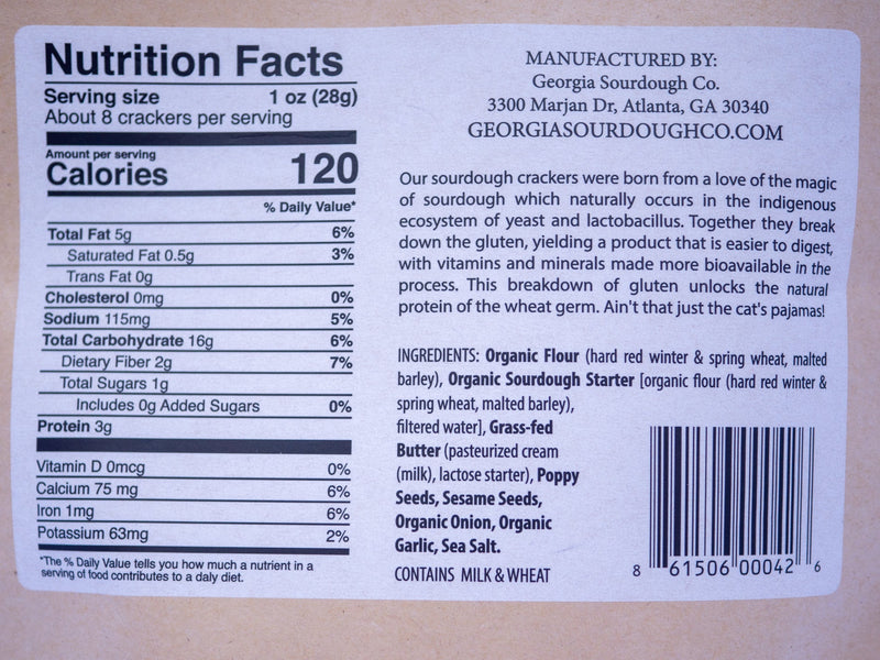 Georgia Sourdough Co. | Everything Crackers