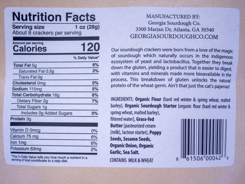 Georgia Sourdough Co. | Everything Crackers