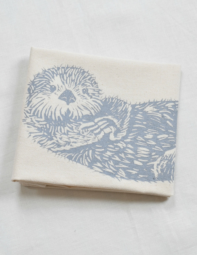 Hearth and Harrow | Nest Tea Towel - Organic Cotton - Bird's Nest - Dark Blue