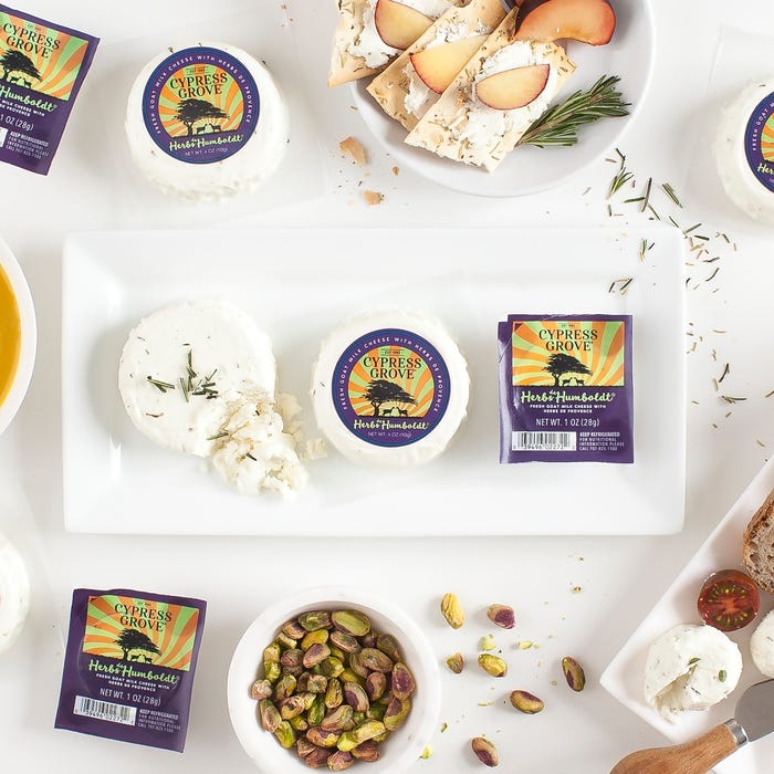 Gourmet Foods International | Herbs de Humboldt Goat Cheese, 4oz Disk