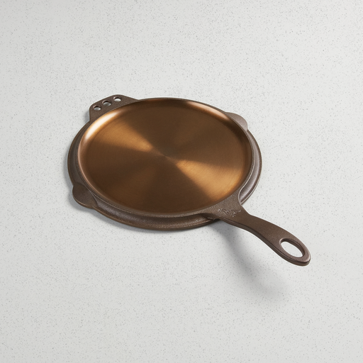 Smithey No. 10 Flat Top Griddle with polished surface and low rim