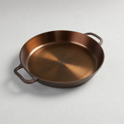 Smithey No. 14 Dual Handle cast iron skillet with polished interior