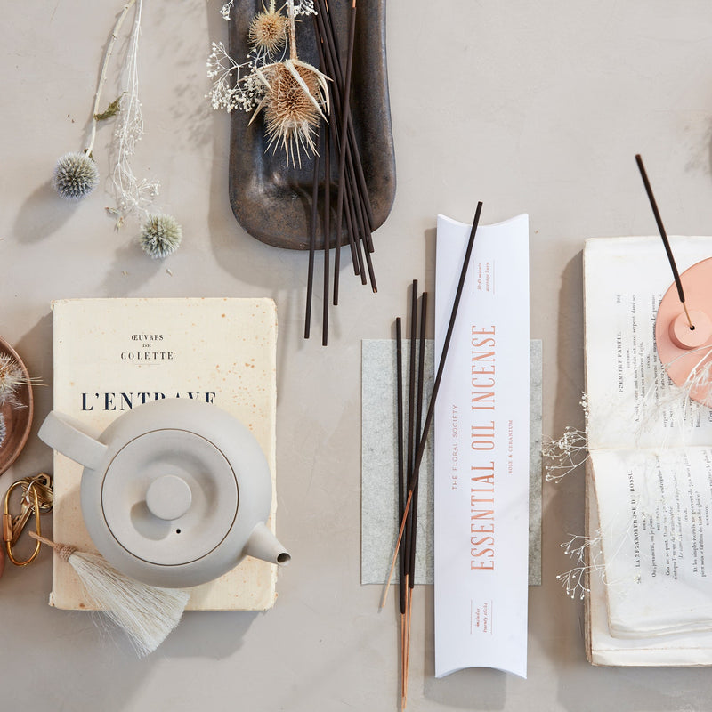 The Floral Society | Essential Oil Incense, Cedar Wood & Palo Santo