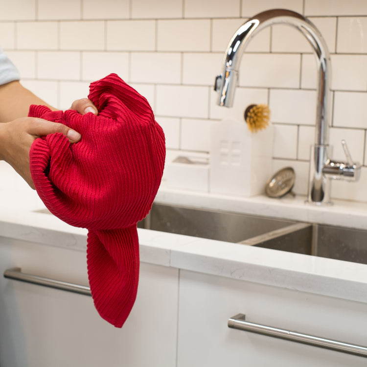 Danica | Ripple Dishtowel, Red