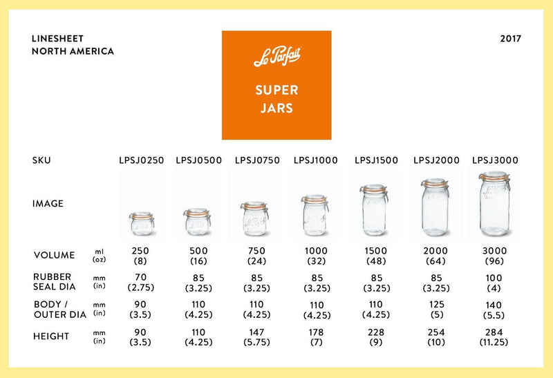 Le Parfait | Super Jars, 1.5L (48 oz)