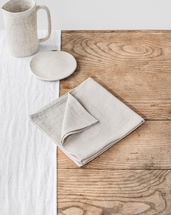 Magic Linen | Set of 2 Linen Napkins Light Gray