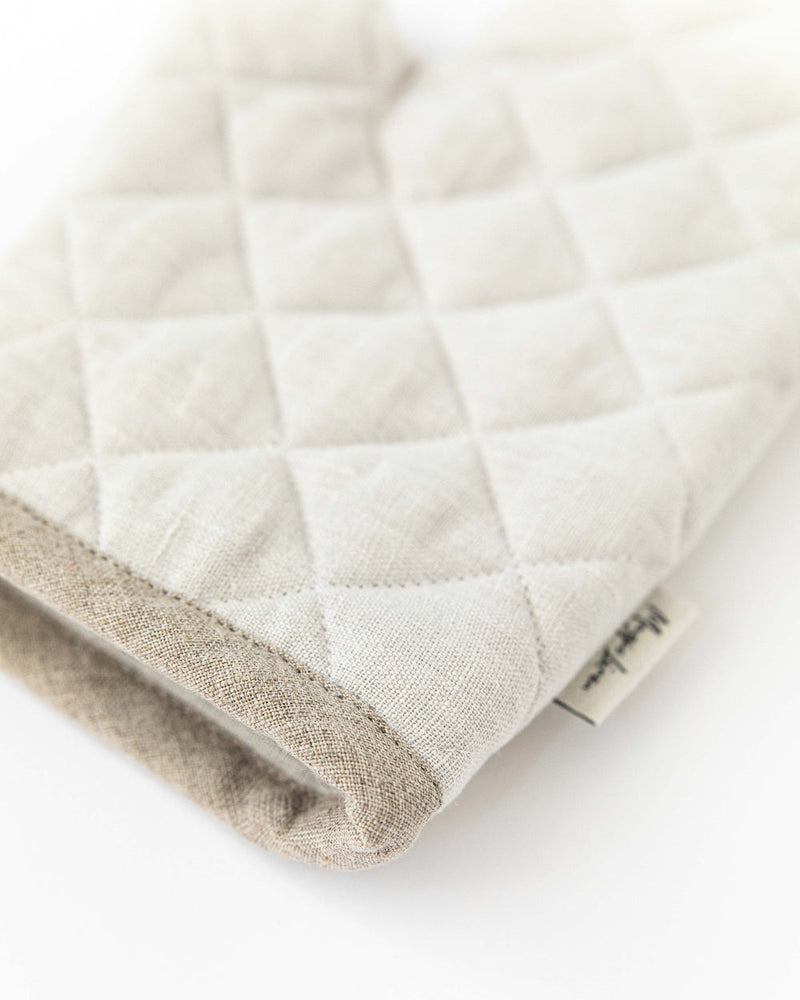 MagicLinen | Linen Oven Mitt, Light Gray