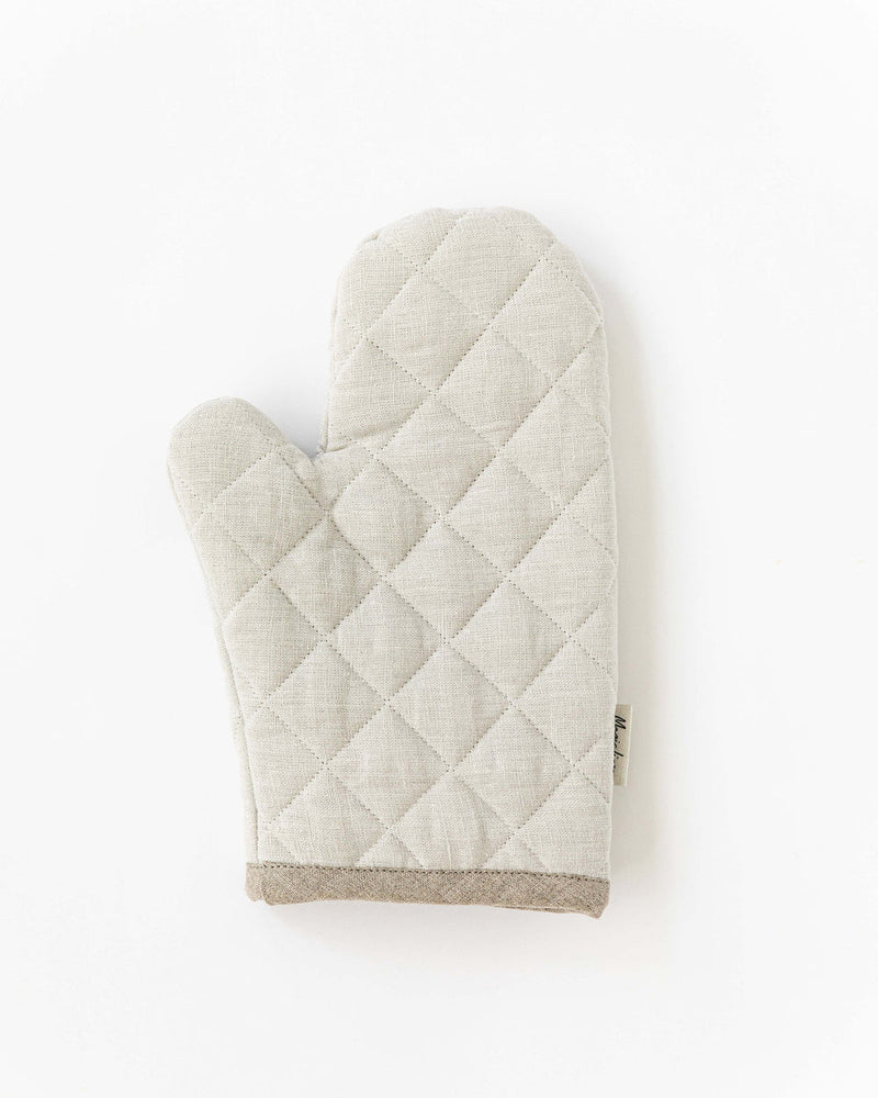 MagicLinen | Linen Oven Mitt, Light Gray