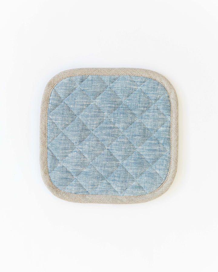 MagicLinen | Linen pot-holder in various colors: Blue melange