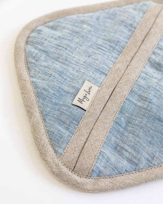 MagicLinen | Linen pot-holder in various colors: Blue melange