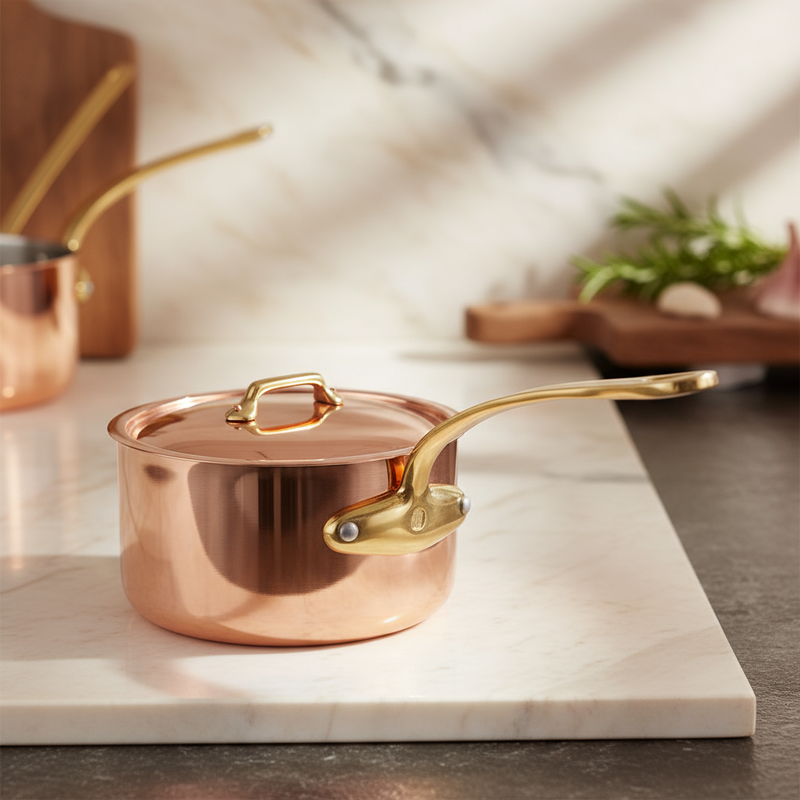 Mauviel | M'200 B Copper Saucepans, 3.3 Qt