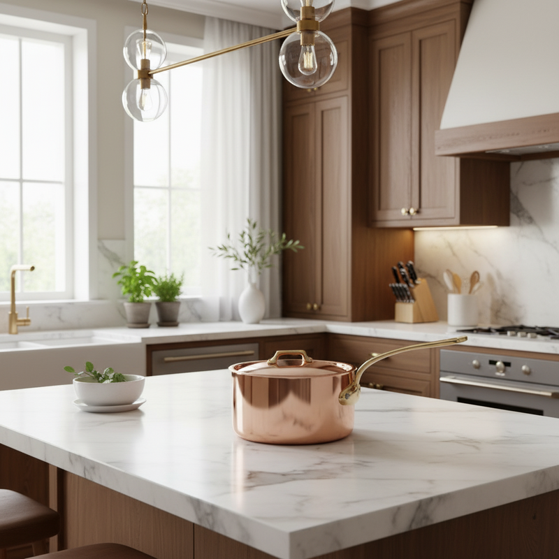 Mauviel | M'200 B Copper Saucepans, 3.3 Qt