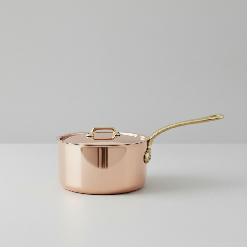 Mauviel | M'200 B Copper Saucepans, 2.6 Qt