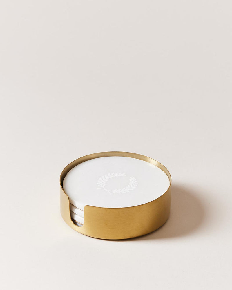 Farmhouse Pottery | Marble Laurel Coasters