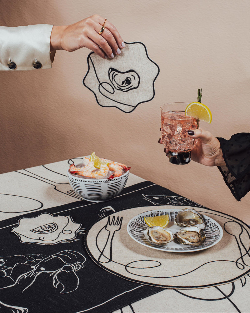 Misette | Line Drawing Linen Tablecloth