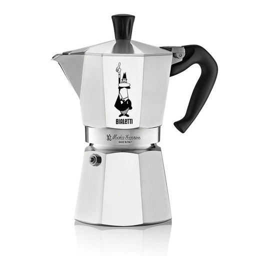 Bialetti | Moka Express 9 Cups: A classic octagonal stovetop coffee maker with a black handle, ideal for brewing rich, espresso-style coffee.