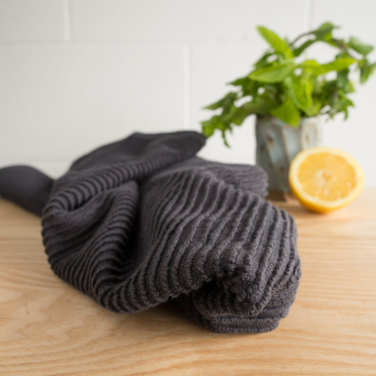 Danica | Ripple Dishtowel, Black