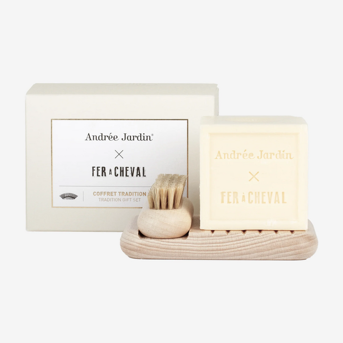 Andrée Jardin x Fer à Cheval | Marseille Soap Stand + Brush