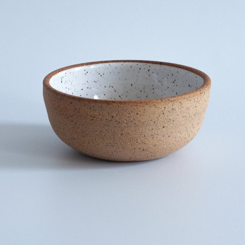 RachaelPots | Salt + Sauce Bowl - Yellow, hand-thrown speckled stoneware, ideal for prepping ingredients, microwave and dishwasher safe, crafted in Brooklyn.