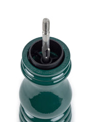 Interior view of Peugeot Paris U'Select Forest Green Pepper Mill, showcasing the central metal spindle and plastic collar for precise grinding.