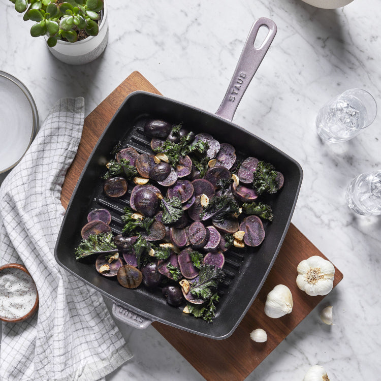 Staub | Cast Iron Square Grill Pan - Dark Blue