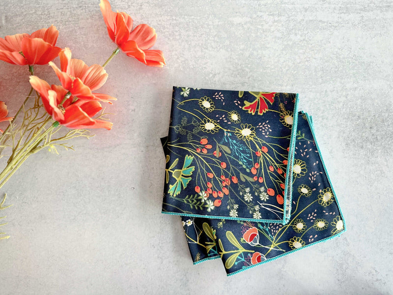 Dot and Army | Pretty Peacock Cloth Napkins