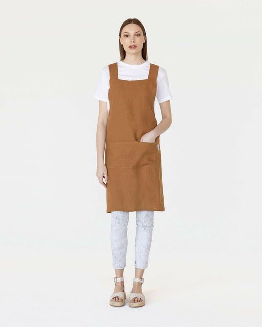 MagicLinen | Pinafore Cross-Back Linen Apron.