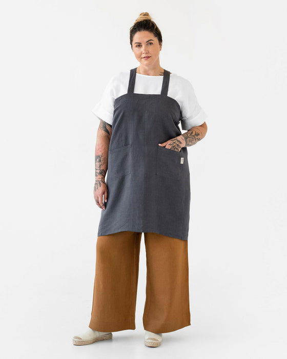 MagicLinen | Pinafore Cross-Back Linen Apron