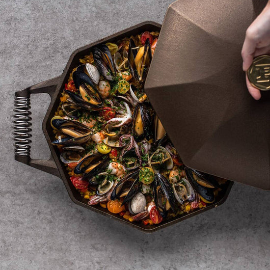 FINEX | 14" Cast Iron Skillet with Lid