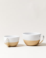 Farmhouse Pottery Pantry Mug - Small and Large sizes side by side