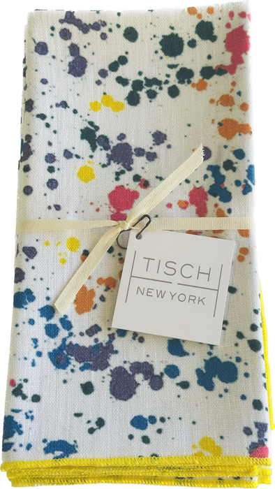 Tisch New York | Rainbow Splatter Napkins (Set of 4).