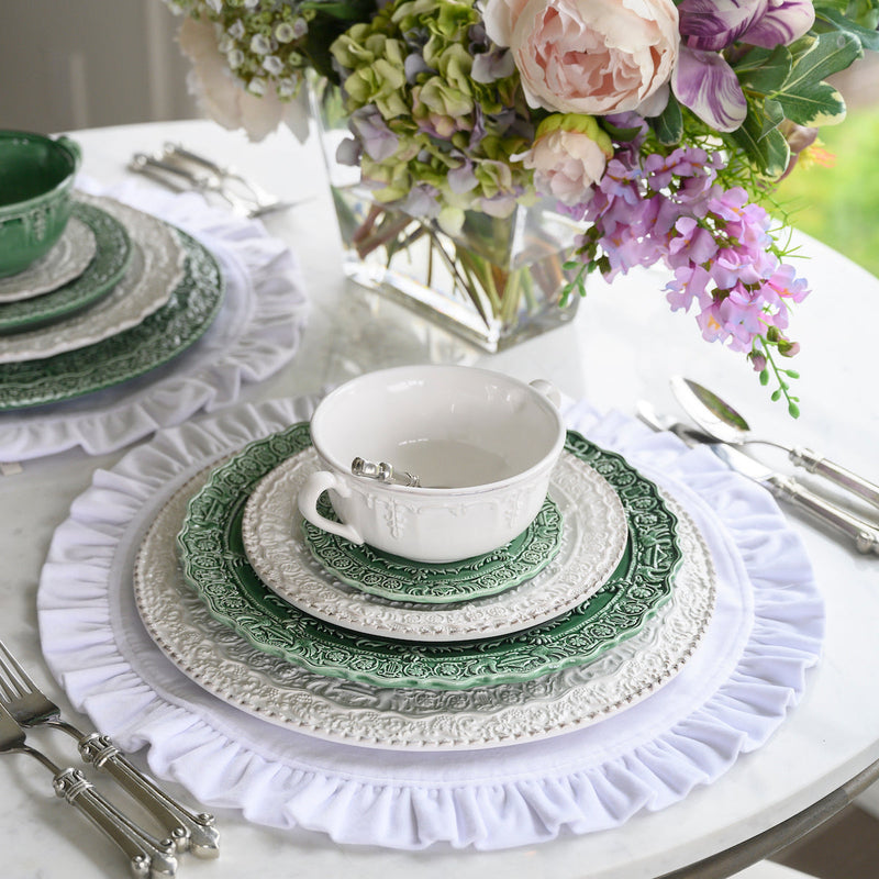 Arte Italica & Crown Linen Designs | Renaissance Italian Dinner Plate, Green