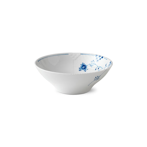 Royal Copenhagen | Blue Elements Bowl 78cl, featuring fluted texture and hand-painted blue floral motifs, perfect for cereal, snacks, or sides.