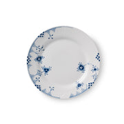 Royal Copenhagen Blue Elements Plate, 19cm, featuring hand-painted blue floral motifs on a white porcelain surface with scalloped fluted rim, perfect for elegant lunch settings.
