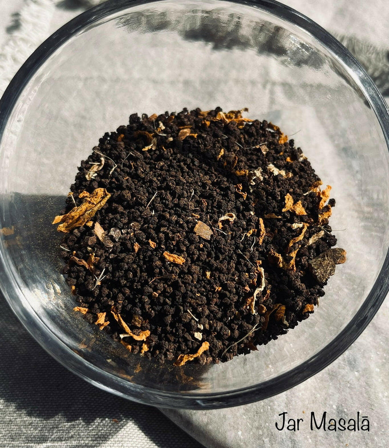 Jar Masala | Chai Teas - Spicy Tea: A close-up highlighting premium ingredients used in this handcrafted, aromatic spice and black tea blend by a women-owned company.