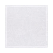 Le Jacquard Francais | Tivoli Napkin, White: A refined white linen napkin with a subtle paisley pattern, featuring mitered corners, embodying timeless elegance and superior European craftsmanship.